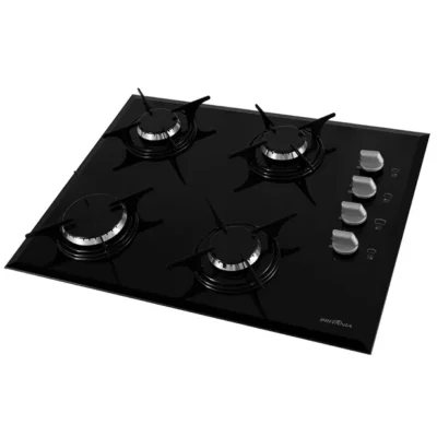 Anafe Empotrable a Gas Britânia Cooktop BCT4P 4 Bocas (Bi-volt) Negro